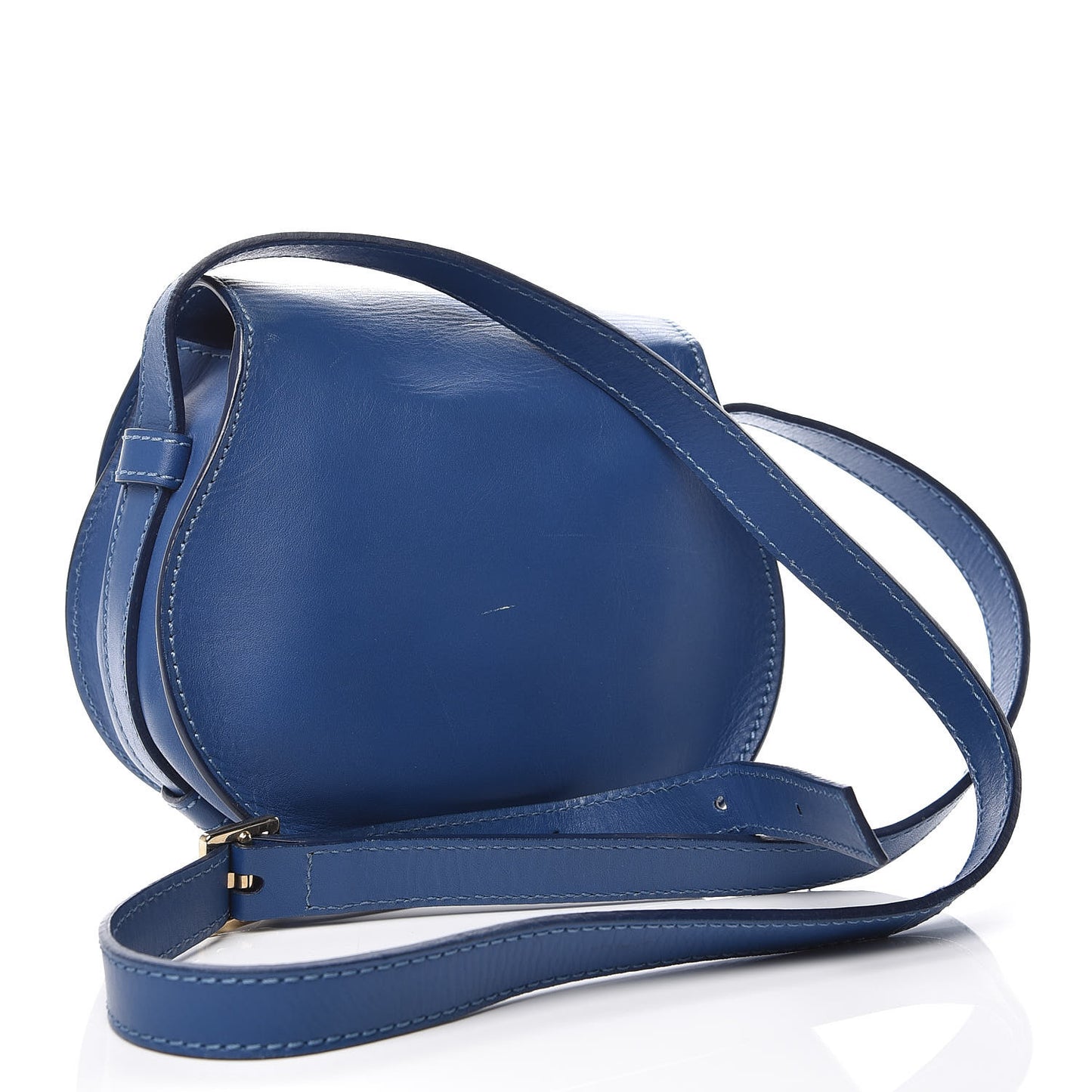 Calfskin Mini Marcie Metal Bar Trim Crossbody Bag Sea Water