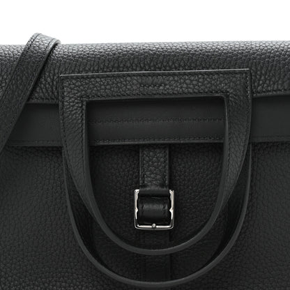 Hermes Taurillon Clemence Halzan 25 Black 8 of 11