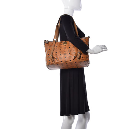 MCM Visetos Medium Essentials Shopper Tote Cognac 3 of 10
