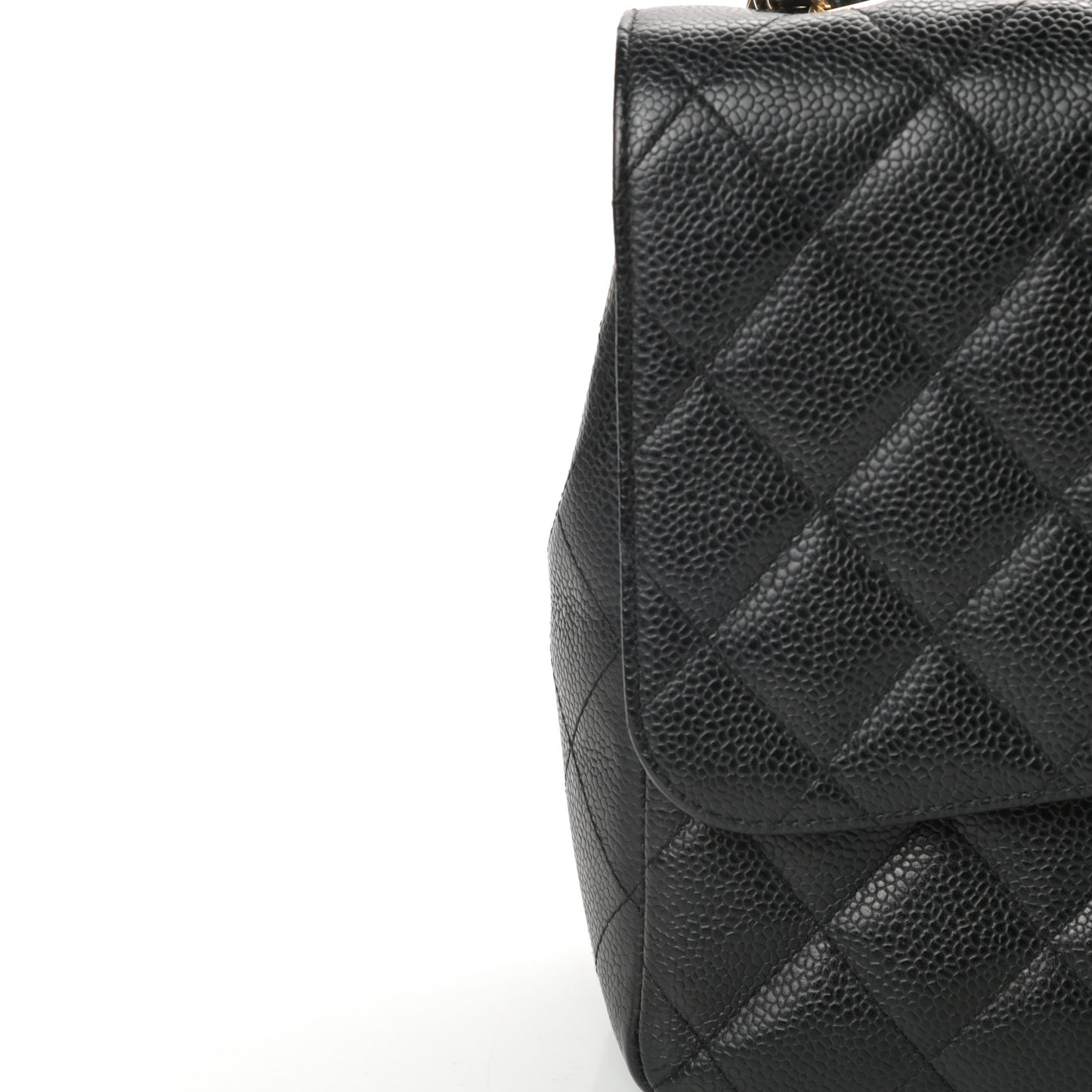 Caviar Quilted Jumbo Single Flap Black