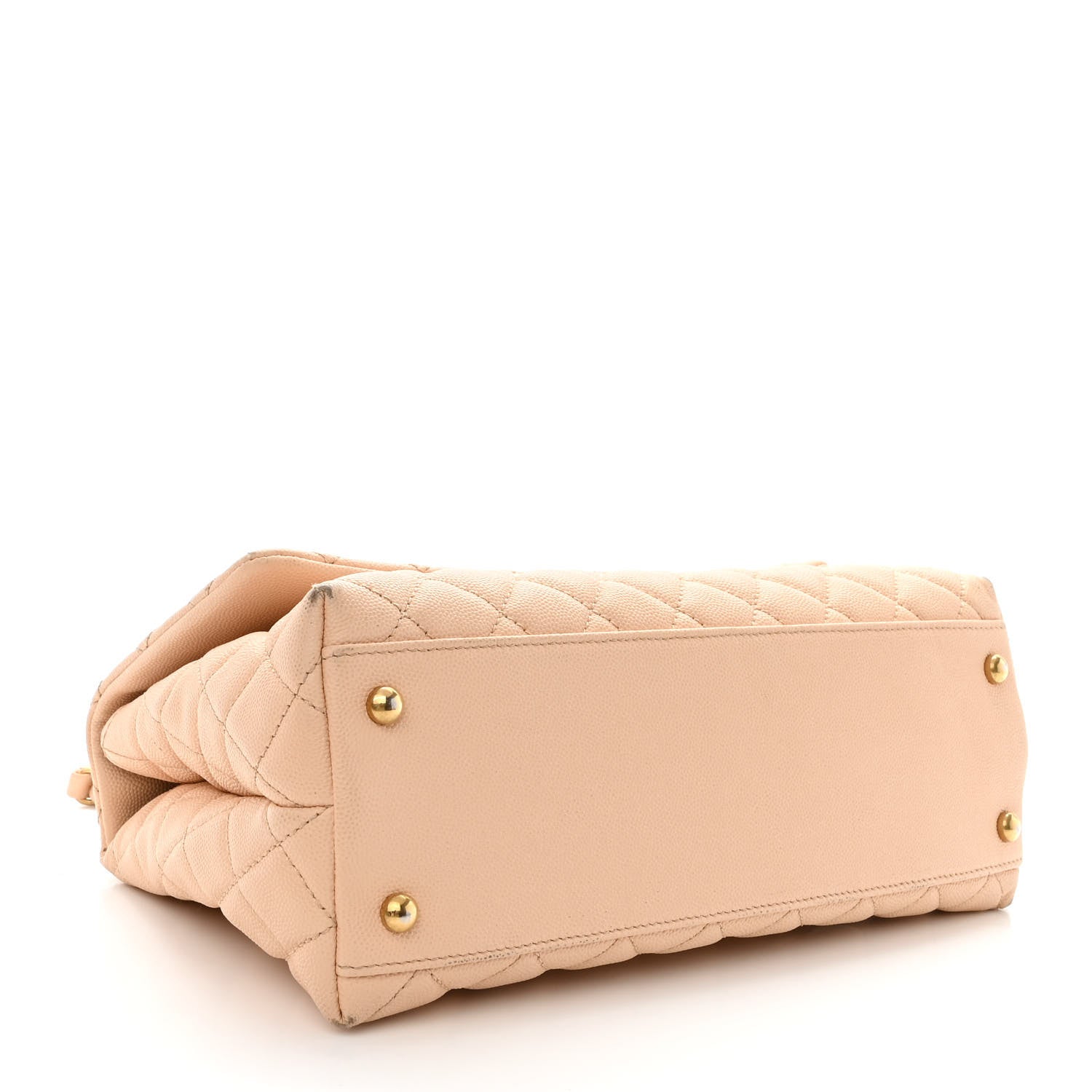Chanel Caviar Quilted Small Coco Handle Flap Beige 4 of 13