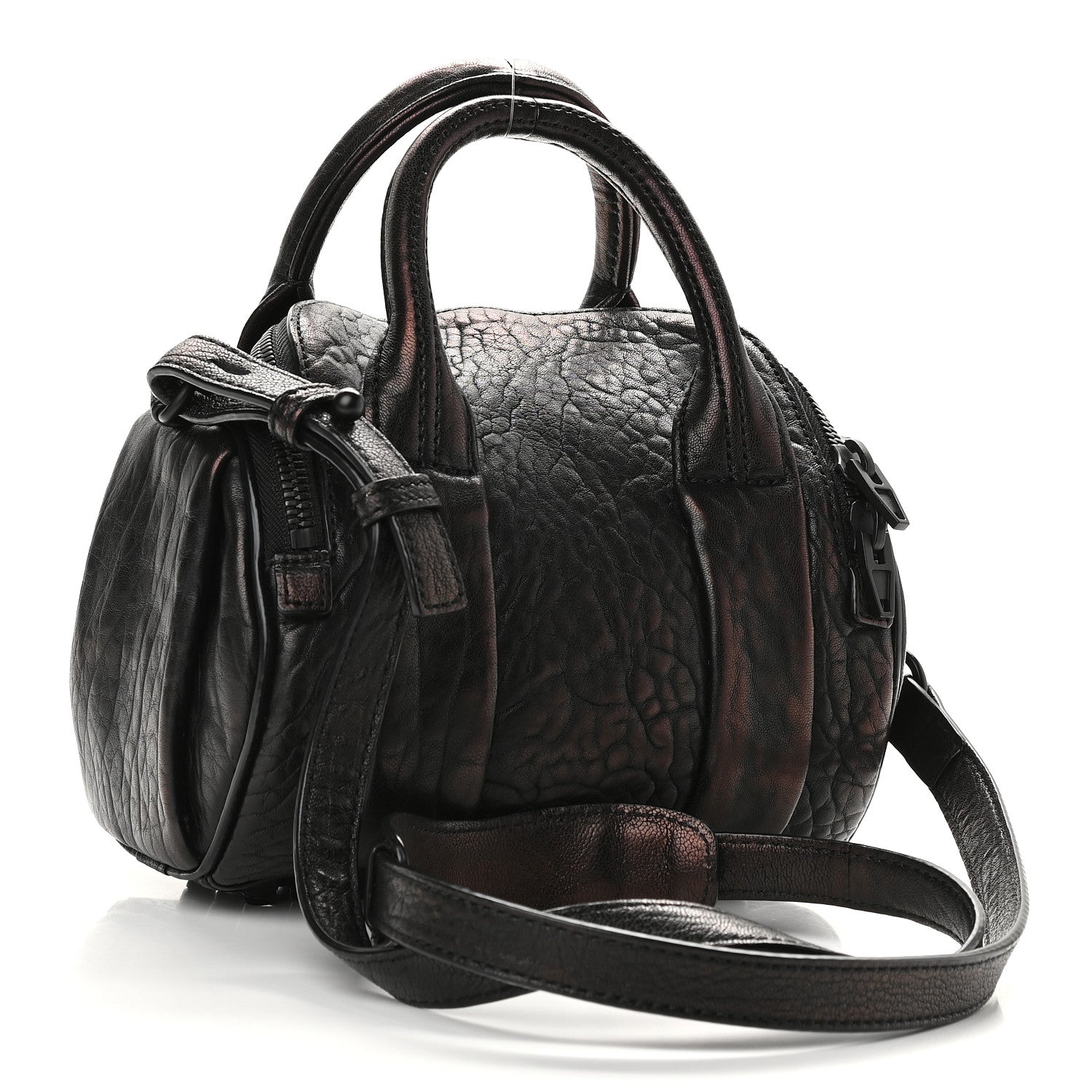Alexander Wang Pebbled Lambskin Mini Rockie Black Matte Bronze Black Hardware 3 of 8