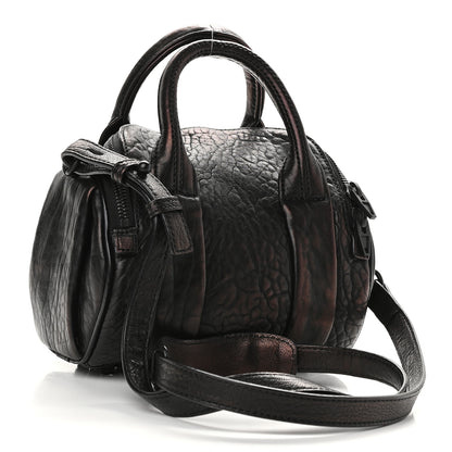 Alexander Wang Pebbled Lambskin Mini Rockie Black Matte Bronze Black Hardware 3 of 8