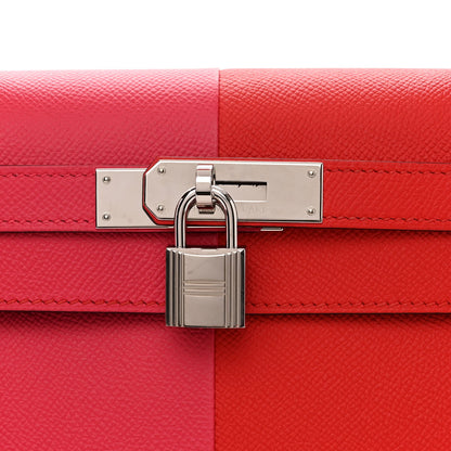 Hermes Epsom Casaque Kelly Sellier 28 Rouge Coeur Rose Extreme Bleu Zanzibar 7 of 10