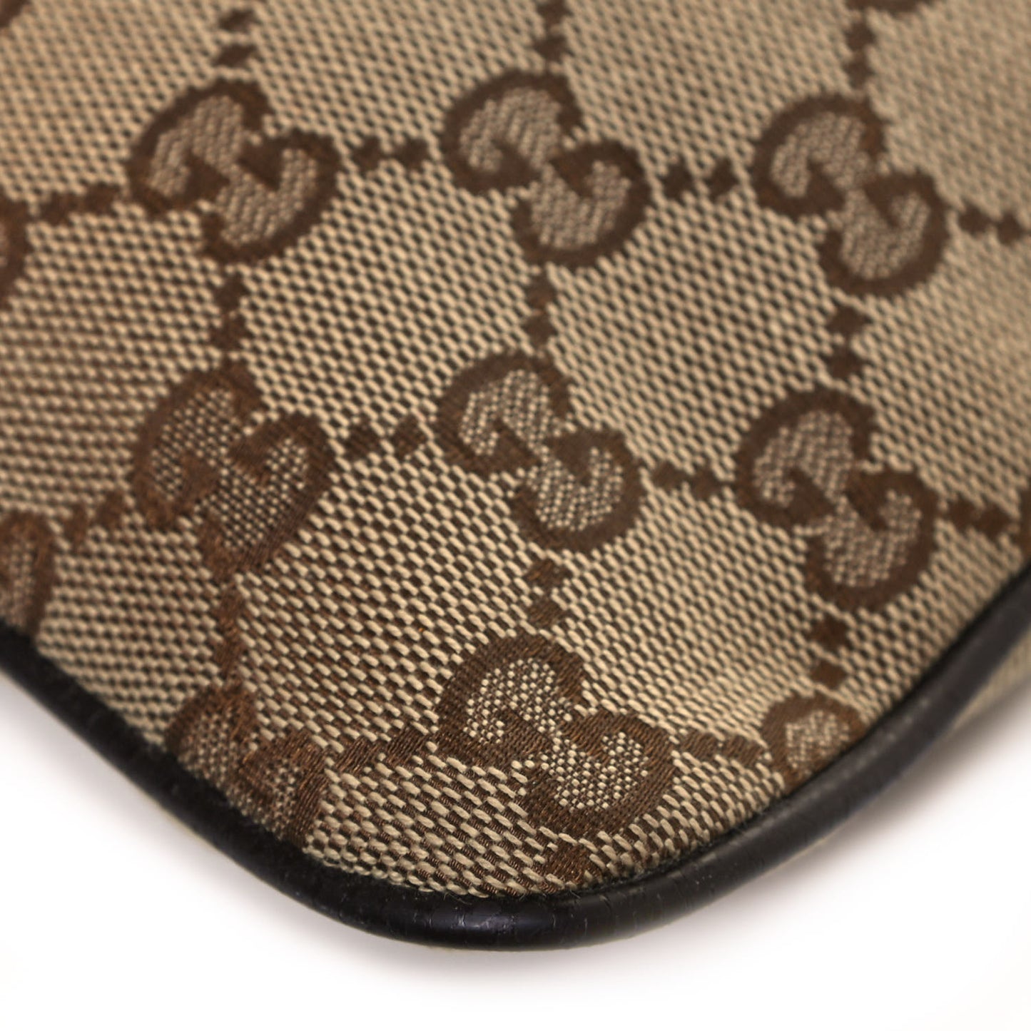 Monogram Web Small Flat Messenger Bag Brown