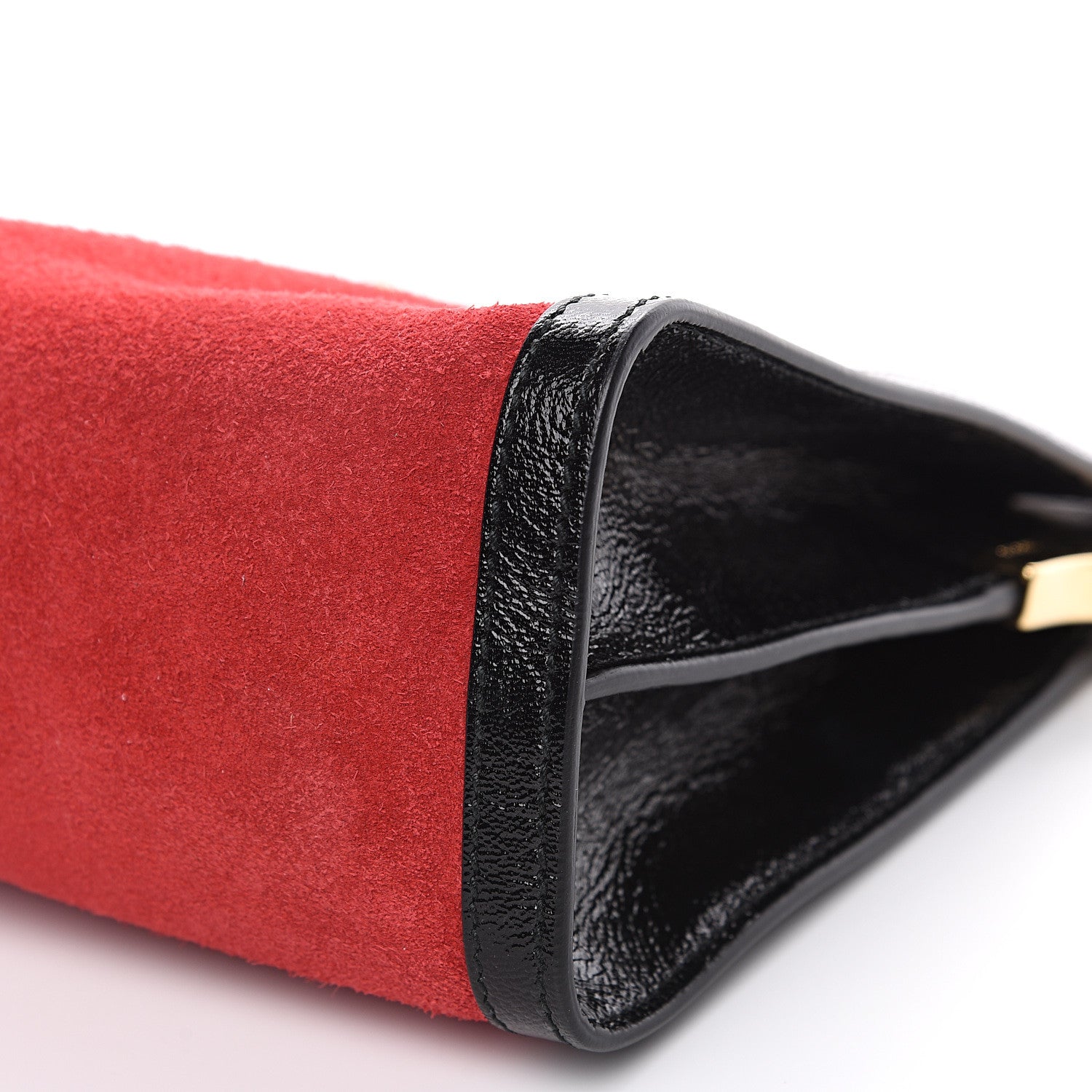 Gucci Suede Patent Web Medium Ophidia Chain Shoulder Bag Hibiscus Red Black 11 of 13