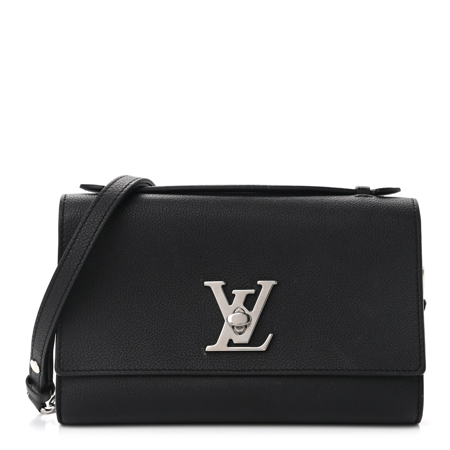 Louis Vuitton Calfskin Lockme Clutch Black 1 of 12
