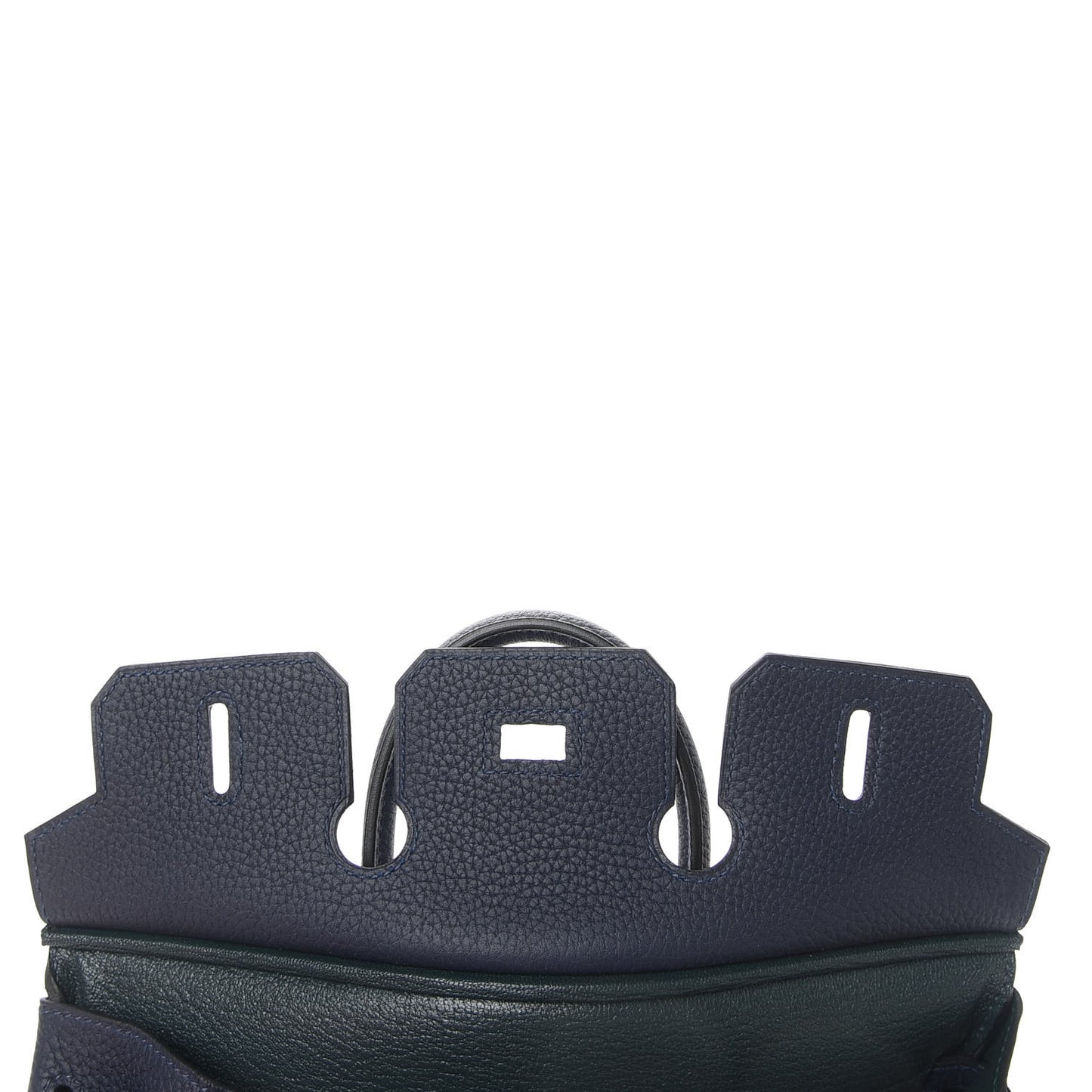 Togo Swift Officier Birkin 25 Bleu Nuit Vert Cypress