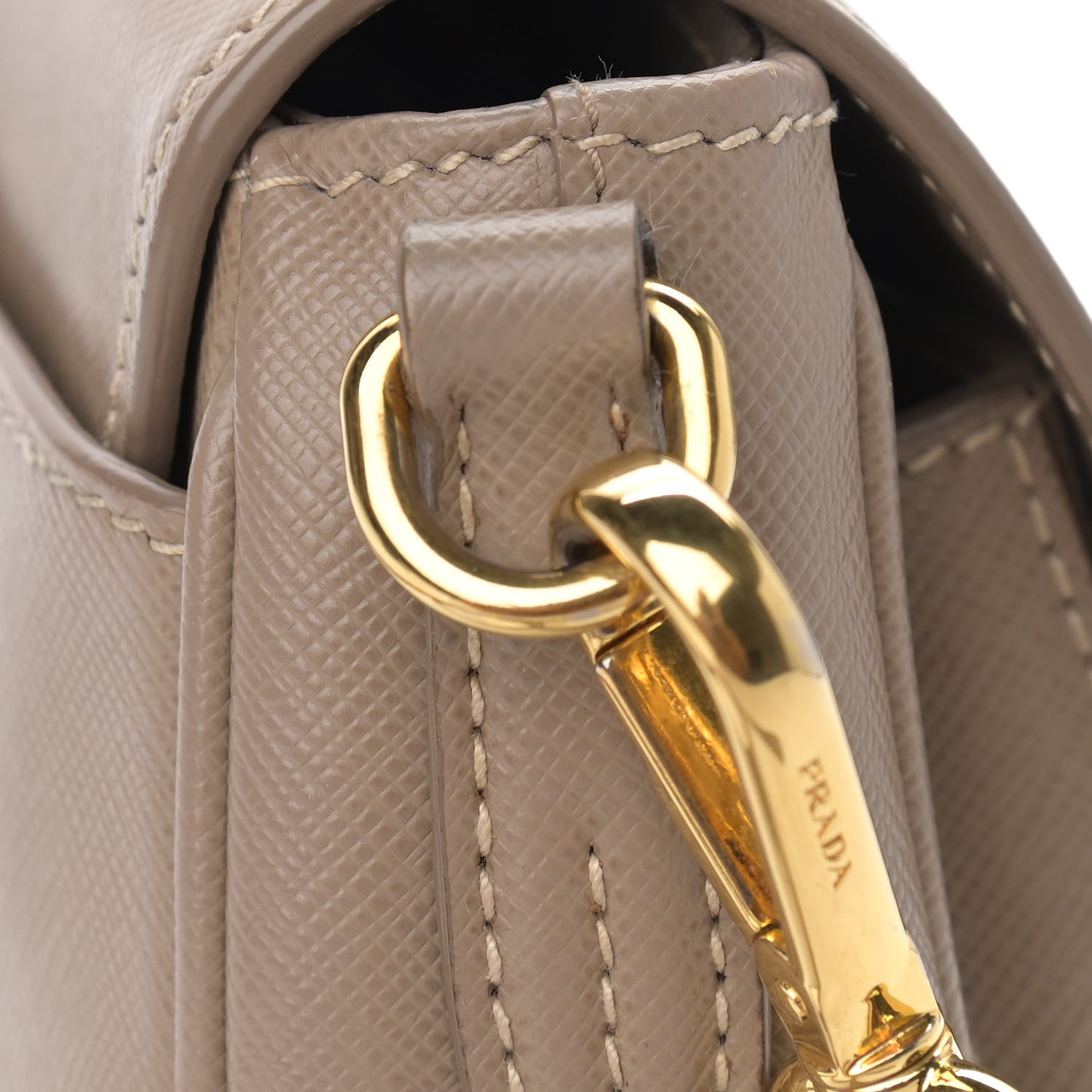 Saffiano Lux Crossbody Bag Visone