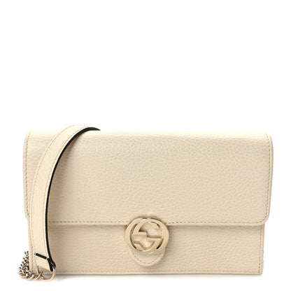 Gucci Dollar Calfskin Interlocking G Chain Wallet Ivoire 1 of 9