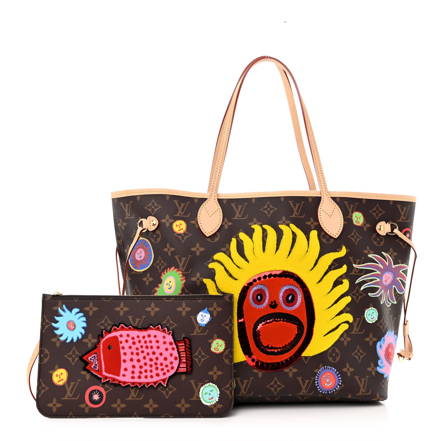 Louis Vuitton LV X YK Monogram Faces Neverfull MM 1 of 11