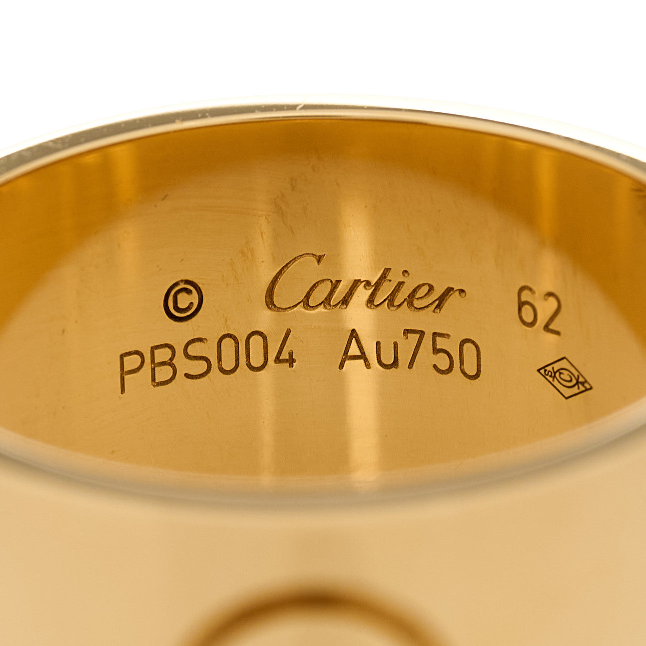 18K Yellow Gold 11mm LOVE Ring 62 10