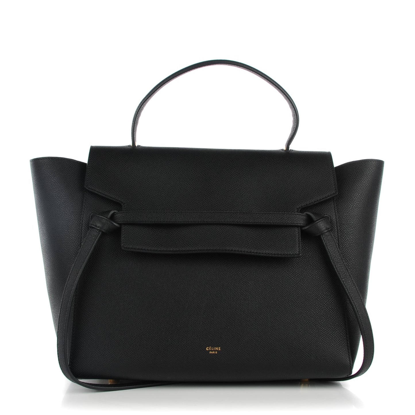 Grained Calfskin Mini Belt Bag Black