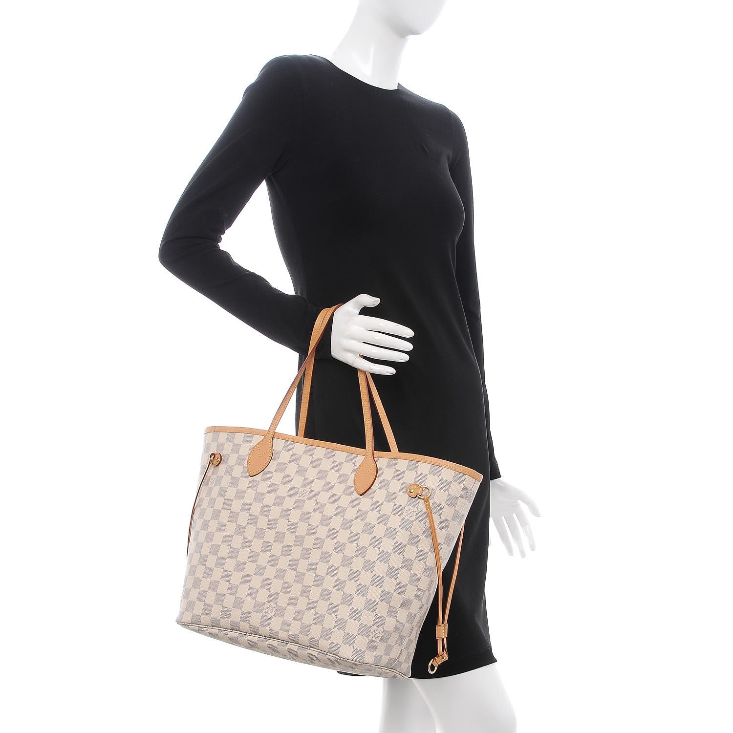 Louis Vuitton Damier Azur Neo Neverfull MM Rose Ballerine 2 of 8