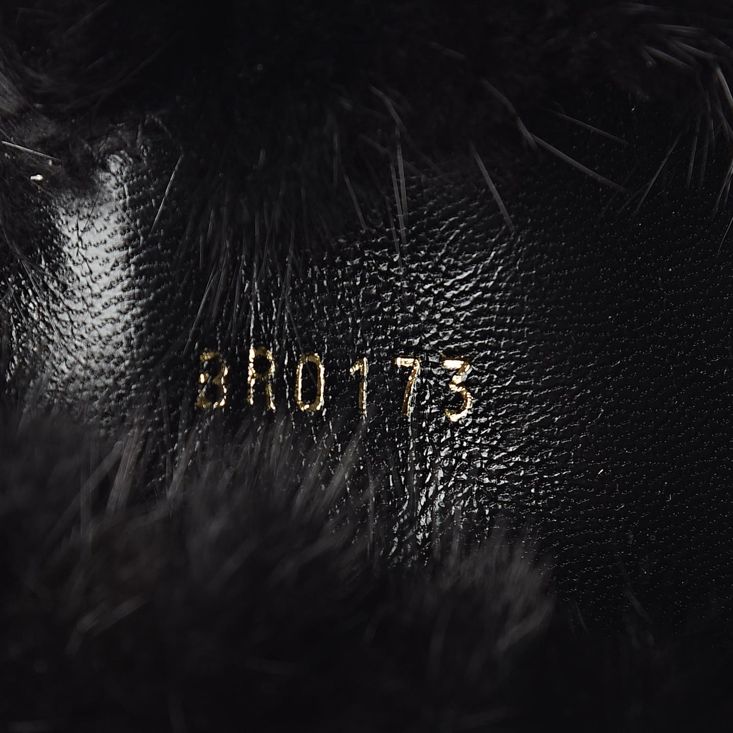 Calfskin Fur Tall Boots 41 Black