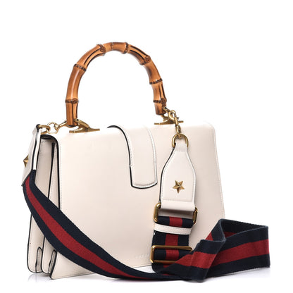 Gucci Calfskin Bamboo Web Medium Dionysus Top Handle Bag White Blue Hibiscus Red 4 of 9