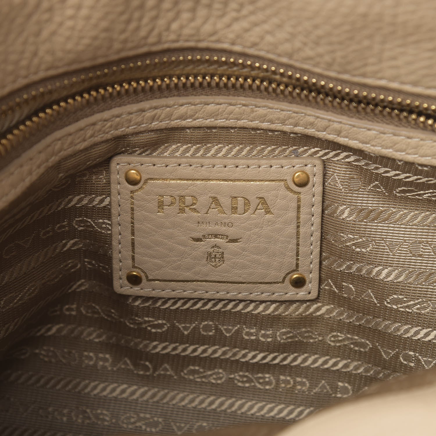 Prada Vitello Daino Tote Sabbia 6 of 11