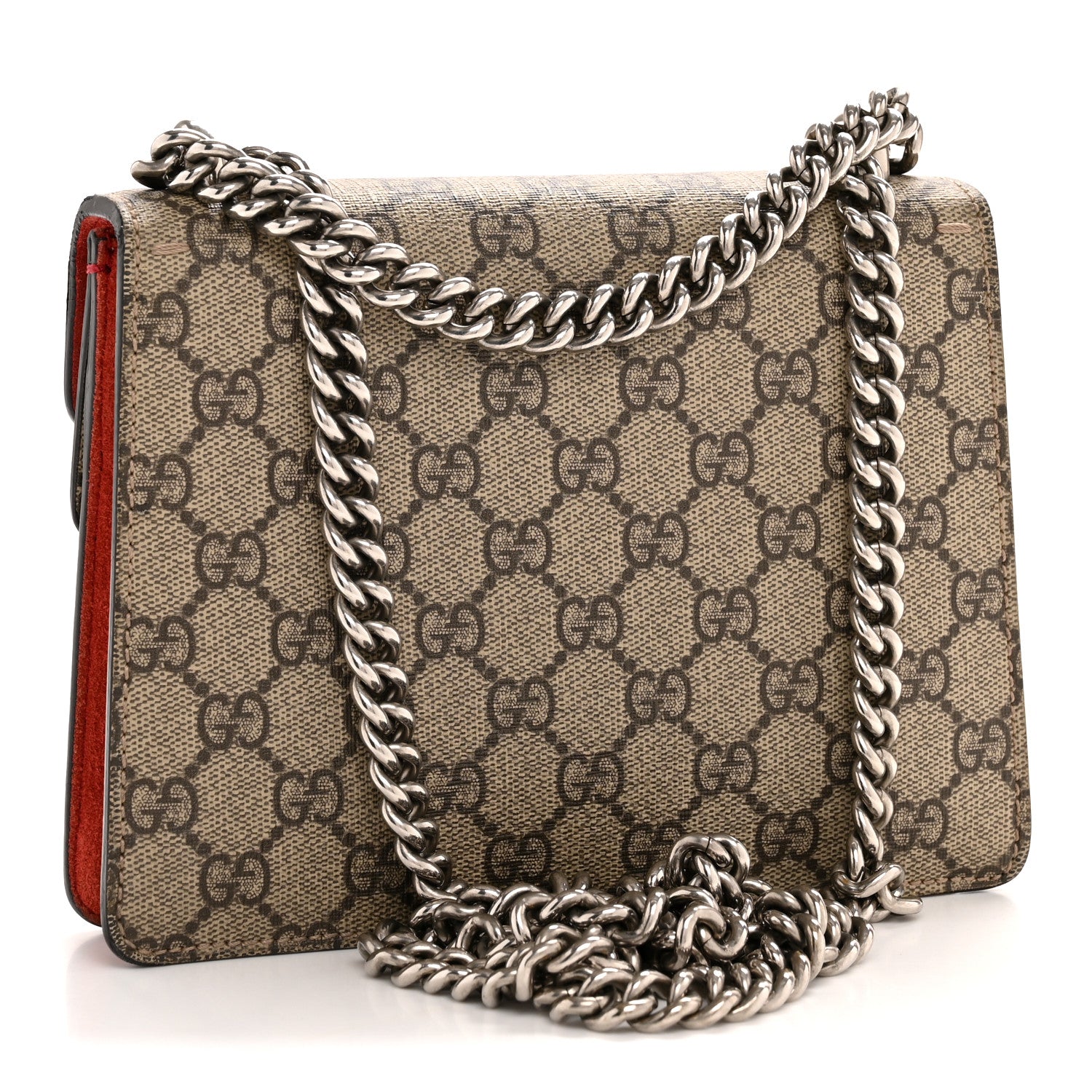 Gucci GG Supreme Monogram Mini Dionysus Shoulder Bag Hibiscus Red