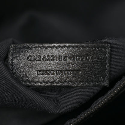 Saint Laurent Crinkled Calfskin Matelasse Monogram Medium Niki Chain Satchel Black 7 of 12