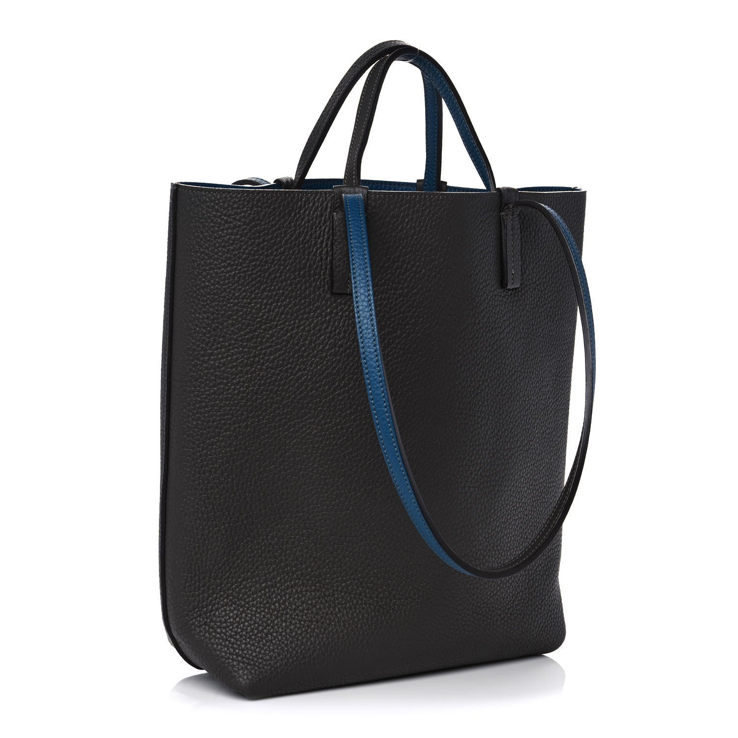 Moynat Taurillon Blush Calfskin Quattro Reversible Tote TPM Blue Zinc 4 of 15