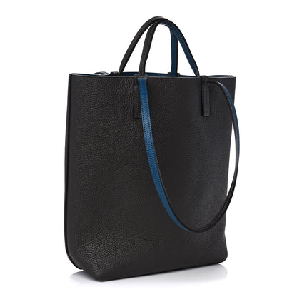 Moynat Taurillon Blush Calfskin Quattro Reversible Tote TPM Blue Zinc 4 of 15