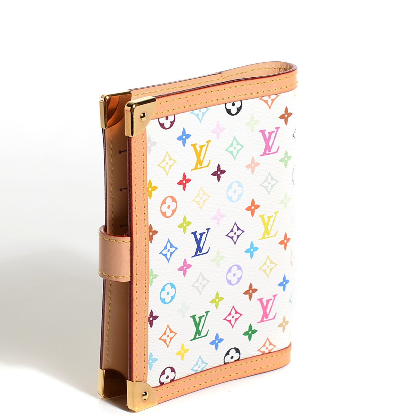 Monogram Multicolor Small Ring Agenda Cover White