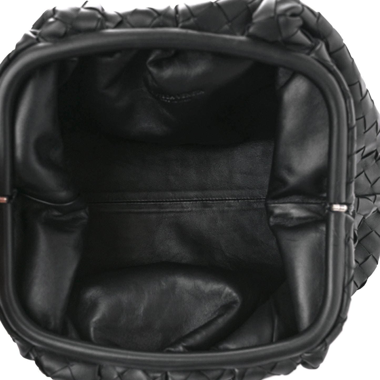 Nappa Maxi Intreccio The Pouch Oversized Clutch Black