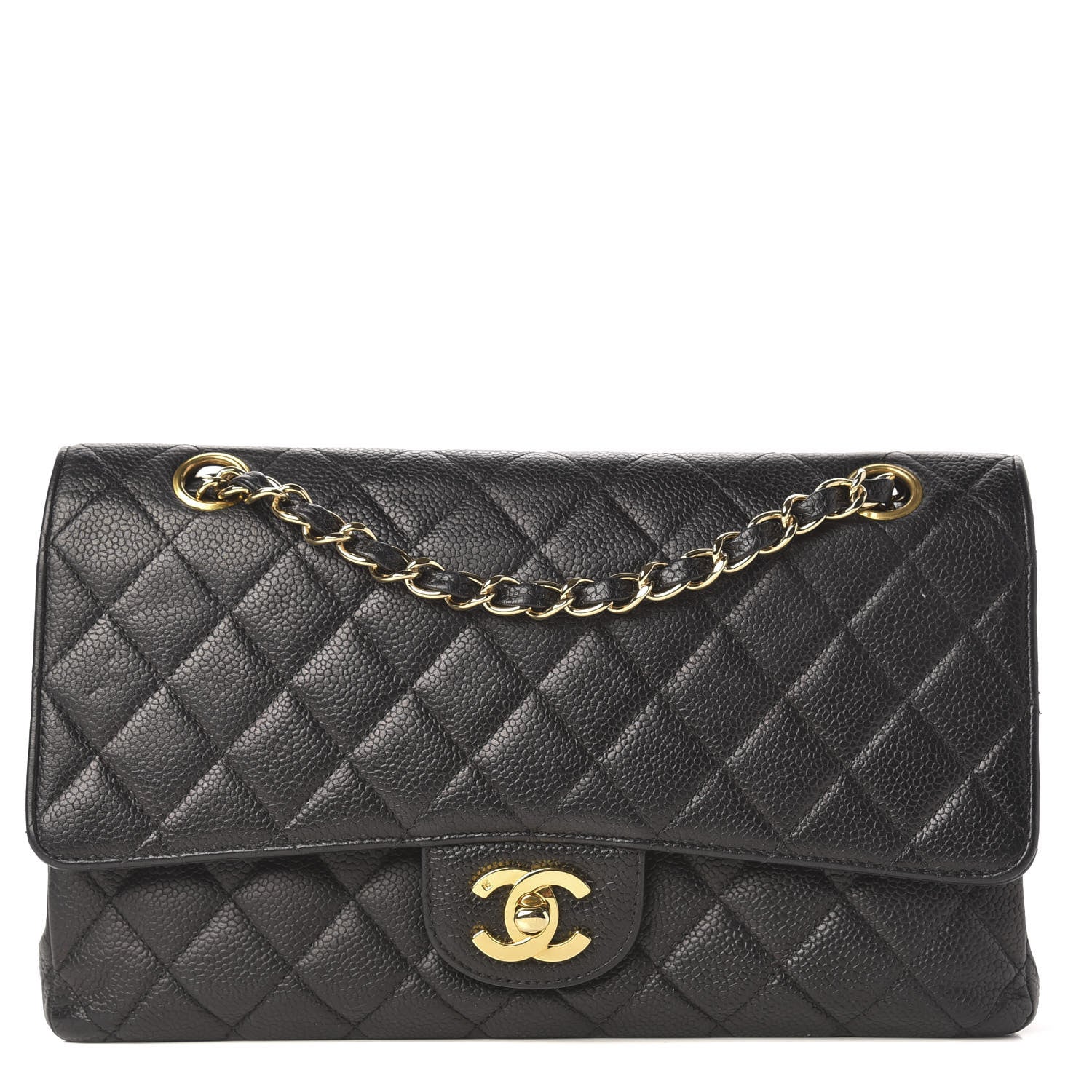 Chanel Caviar Quilted Medium Double Flap Black 1 of 9
