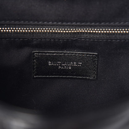Saint Laurent Calfskin Y Quilted Monogram Small Loulou Backpack Black 7 of 10