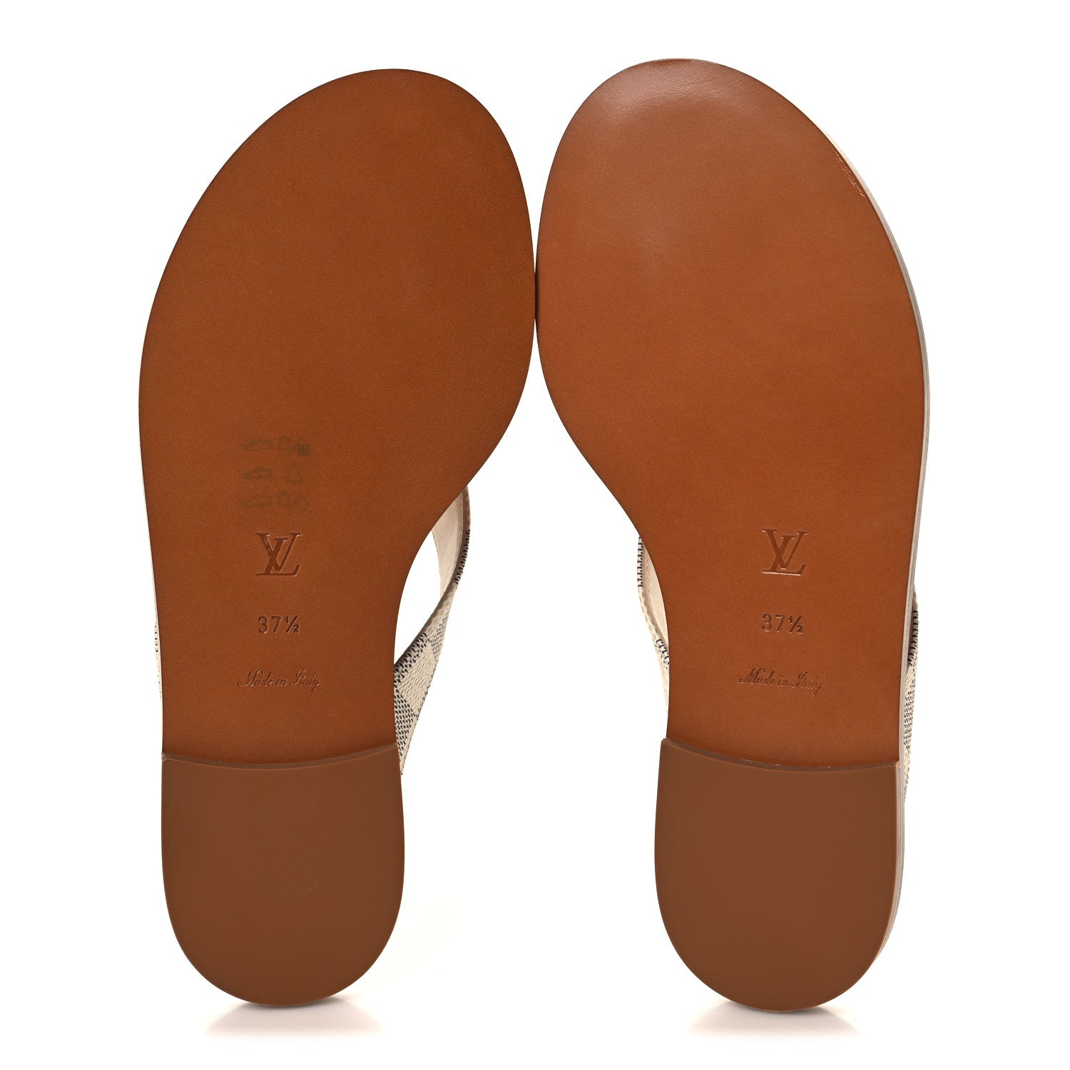 Louis Vuitton Damier Azur Sunny Flat Thong Sandals 37.5 6 of 9