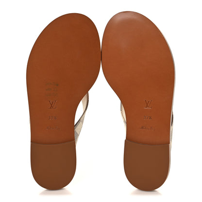 Louis Vuitton Damier Azur Sunny Flat Thong Sandals 37.5 6 of 9