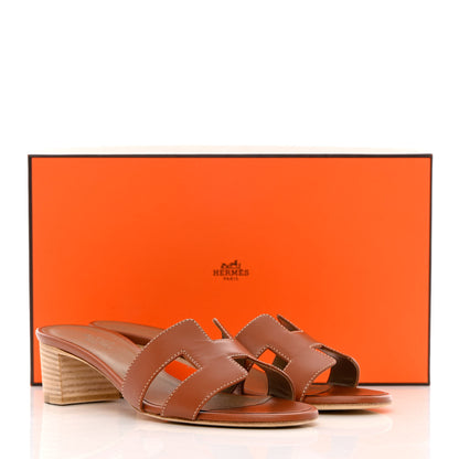 Hermes Calfskin Oasis Sandals 36 Gold 9 of 9