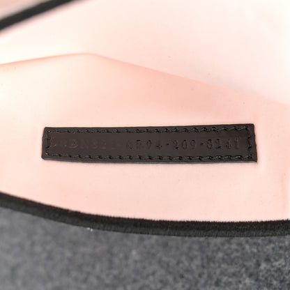 Fendi Melange Flannel Satin Threaded Edge Medium Peekaboo I SEE U Satchel Grigio Bois de Rose 7 of 10