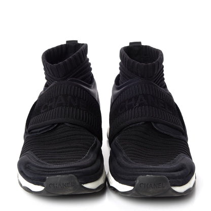 Chanel Stretch Fabric CC Sneakers 36 Black 2 of 7