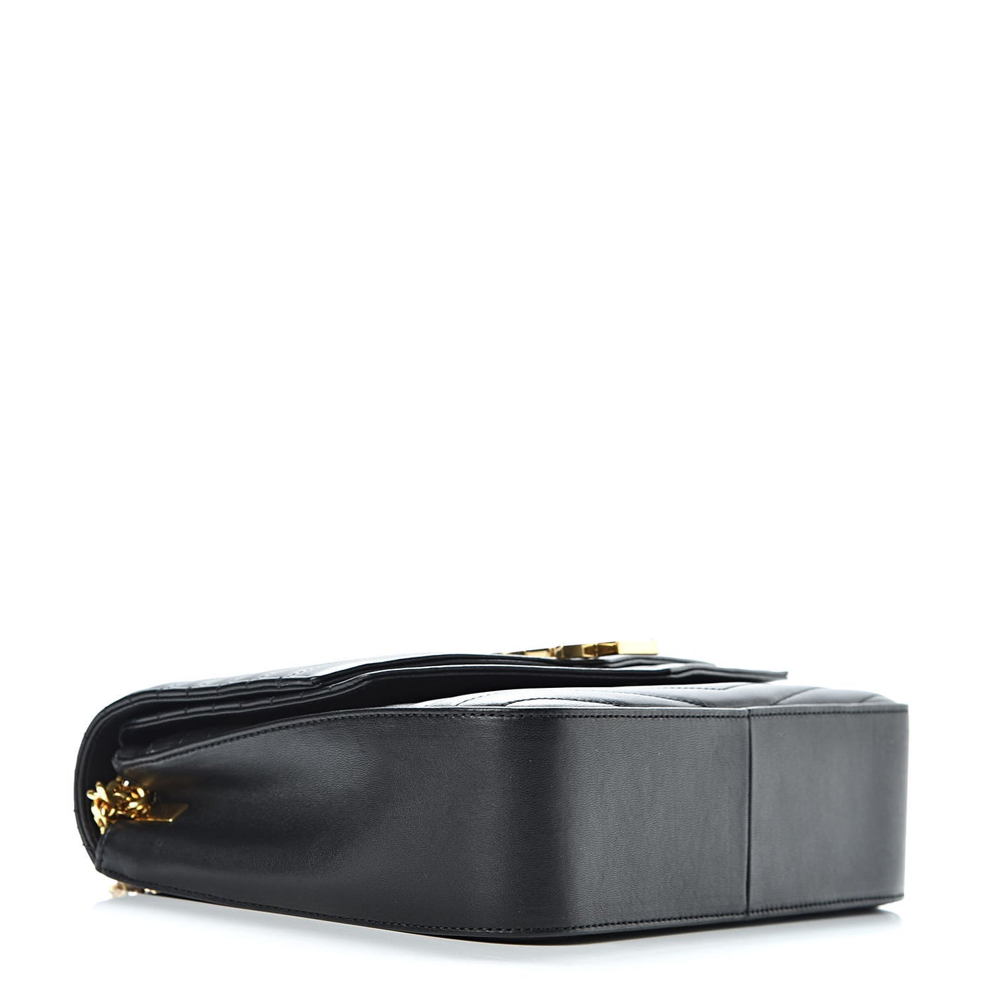 Lambskin Matelasse Chevron Monogram Medium Sulpice Bag Black