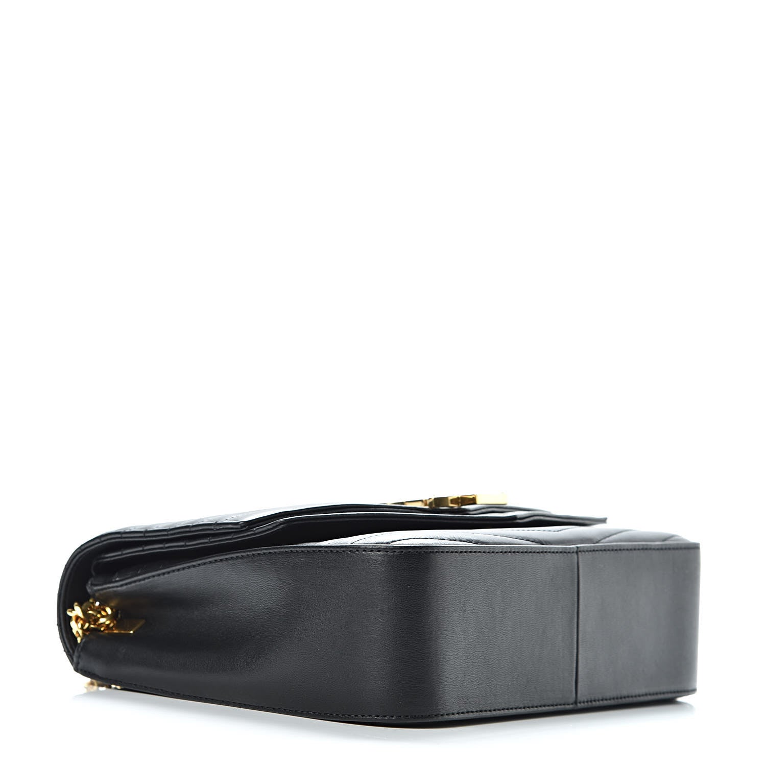 Saint Laurent Lambskin Matelasse Chevron Monogram Medium Sulpice Bag Black 4 of 18