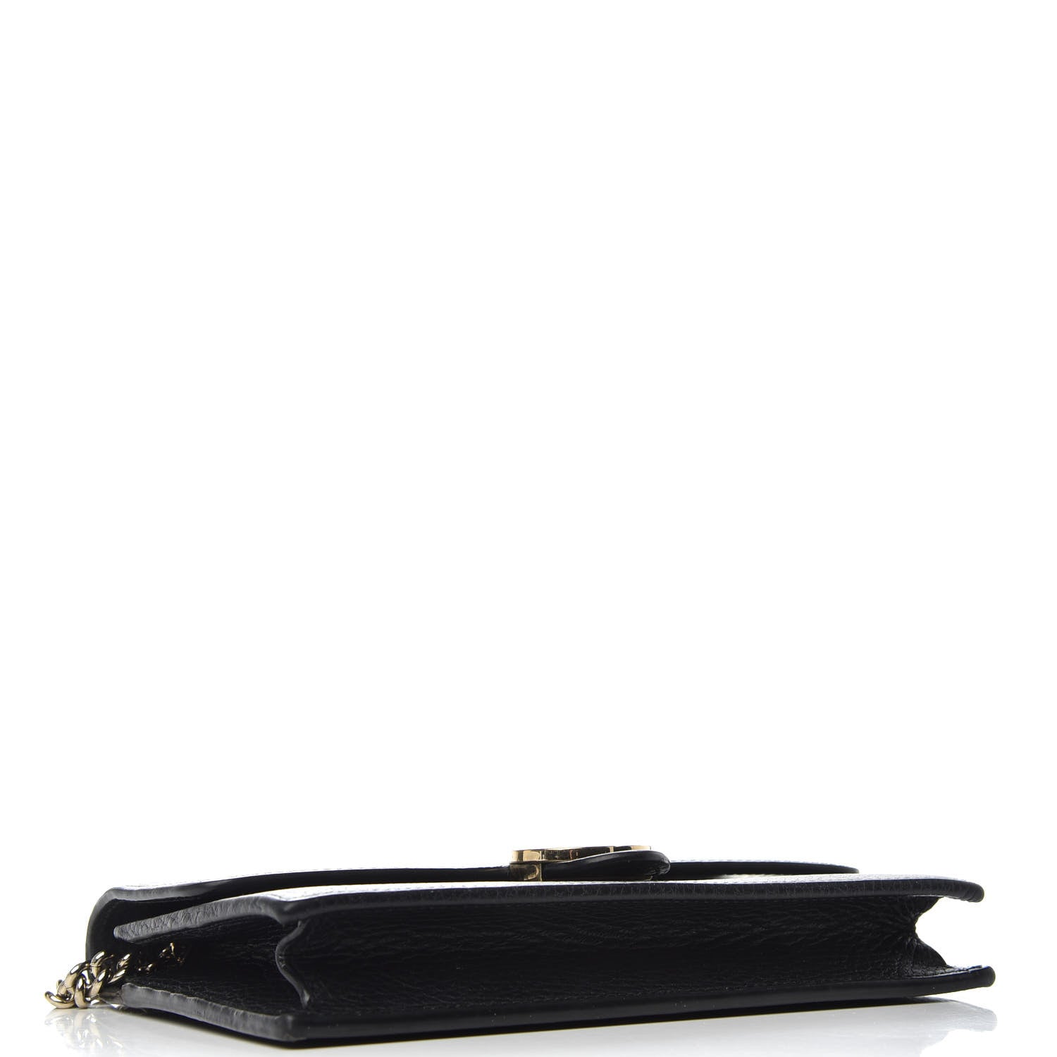 Gucci Dollar Calfskin Interlocking G Chain Wallet Black 4 of 6