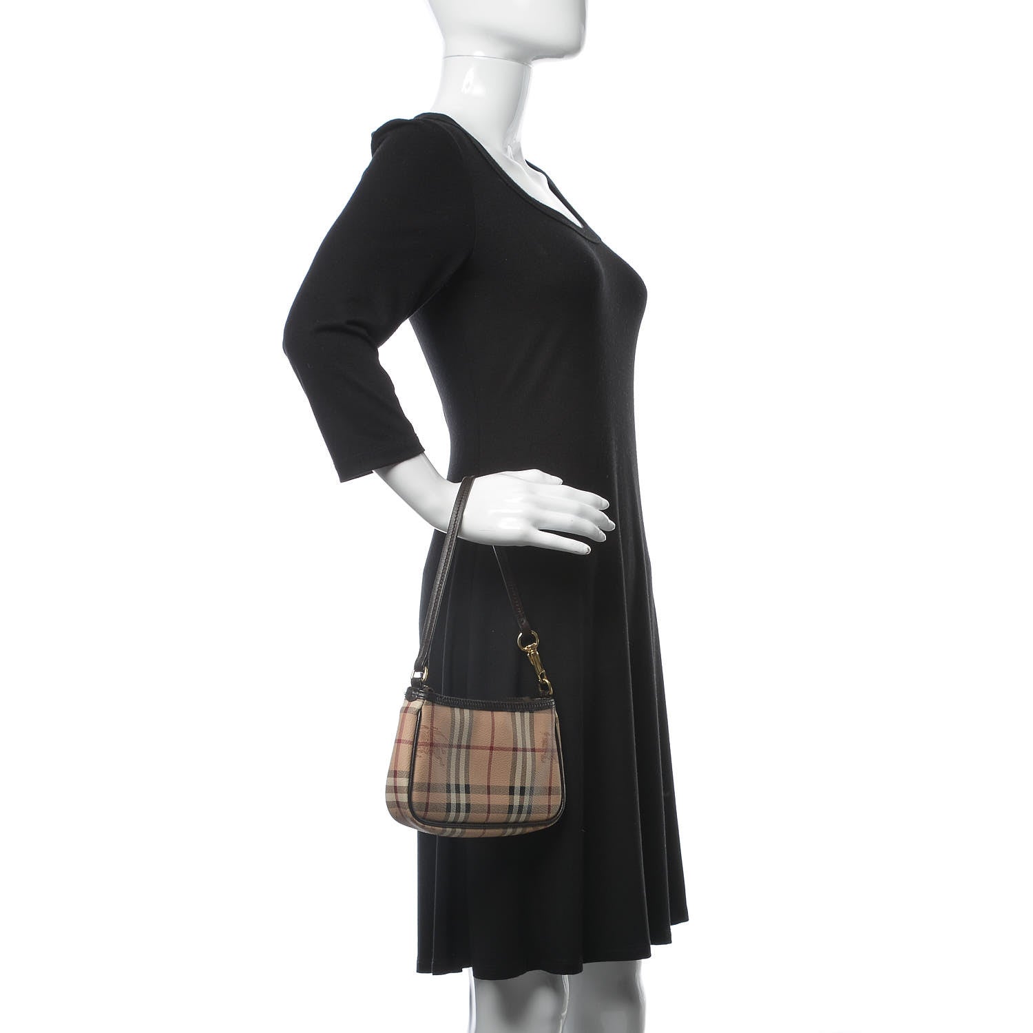 Burberry Haymarket Check Pochette Tan 2 of 12