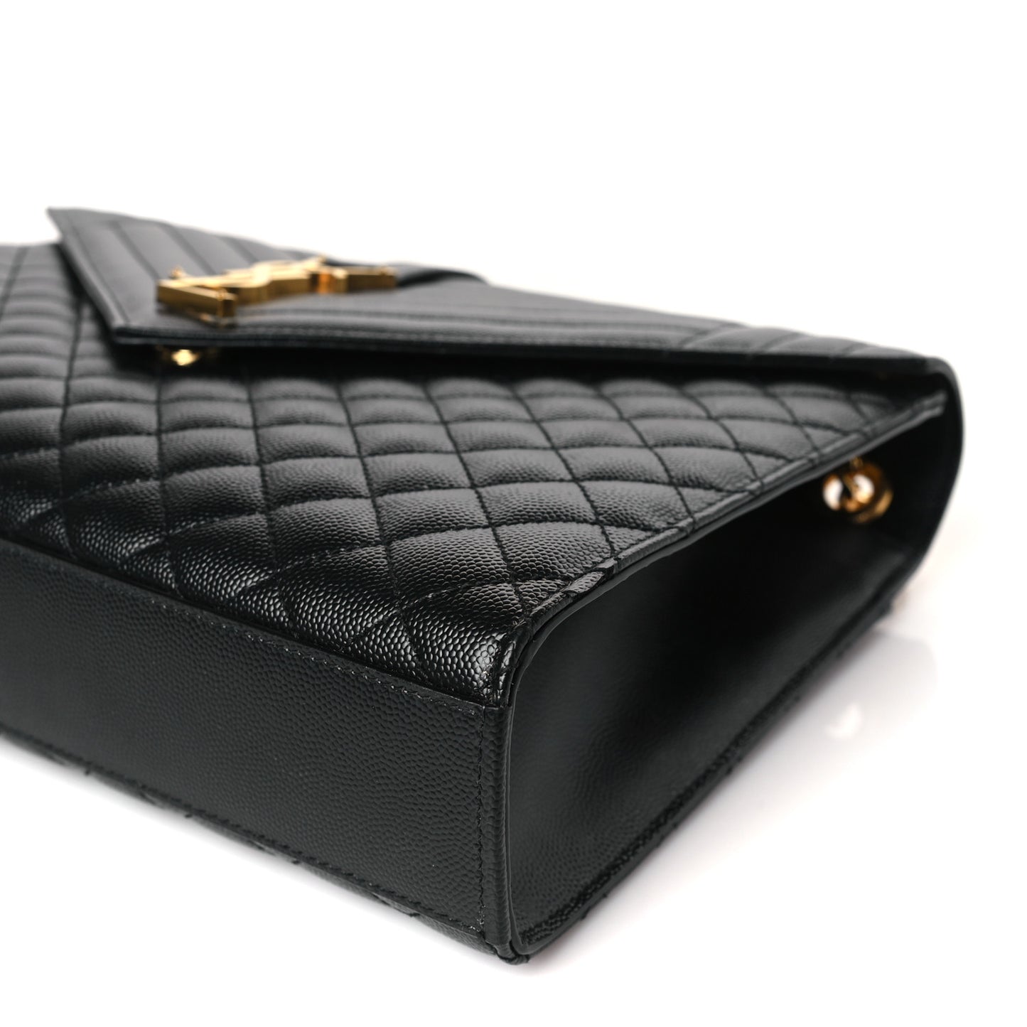 Grain De Poudre Textured Mixed Matelasse Large Triquilt Monogram Satchel