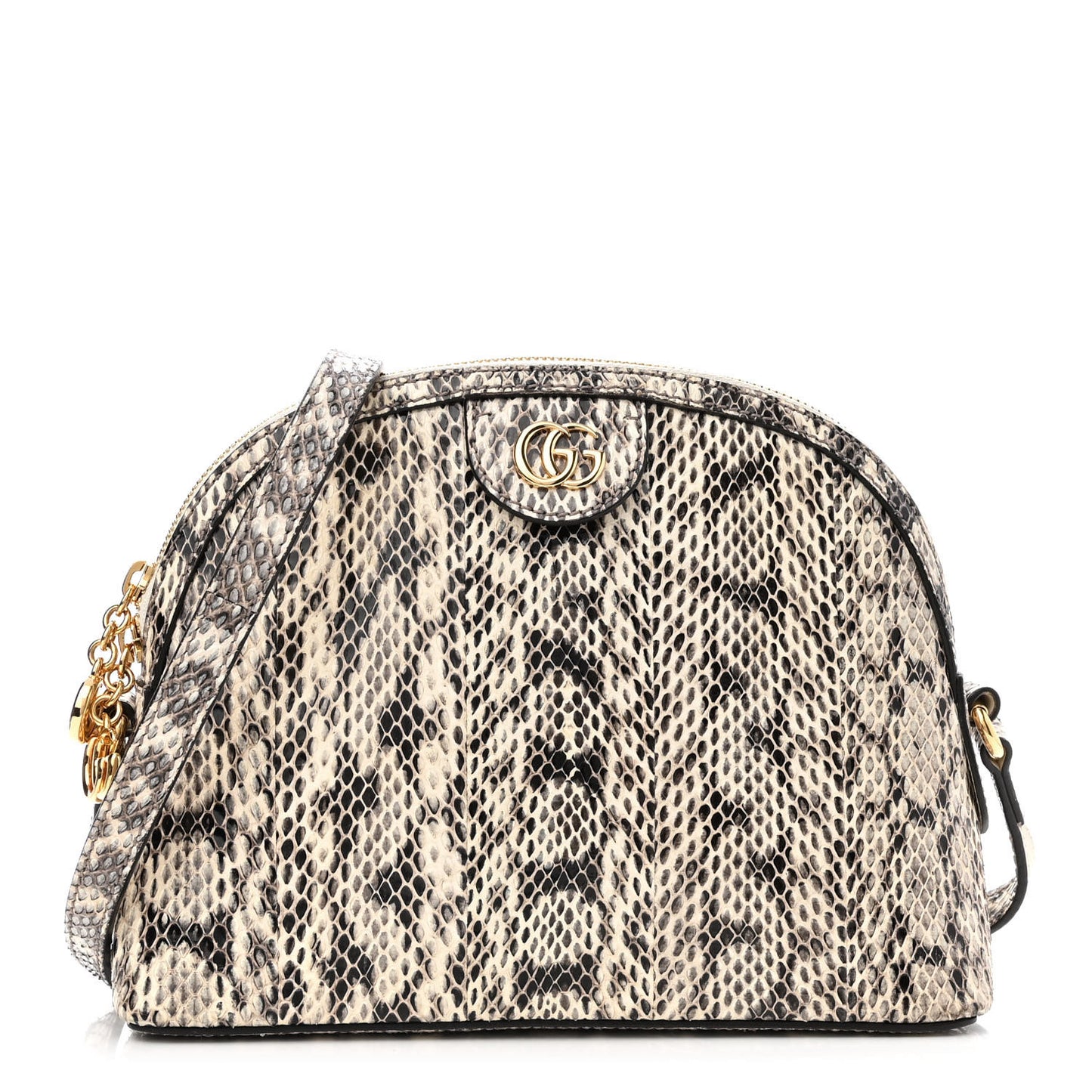 Snakeskin GG Small Ophidia Dome Shoulder Bag Roccia