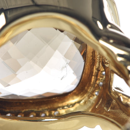 David Yurman 18K Yellow Gold Diamond Champagne Citrine 14mm Albion Ring 54 7 7 of 8