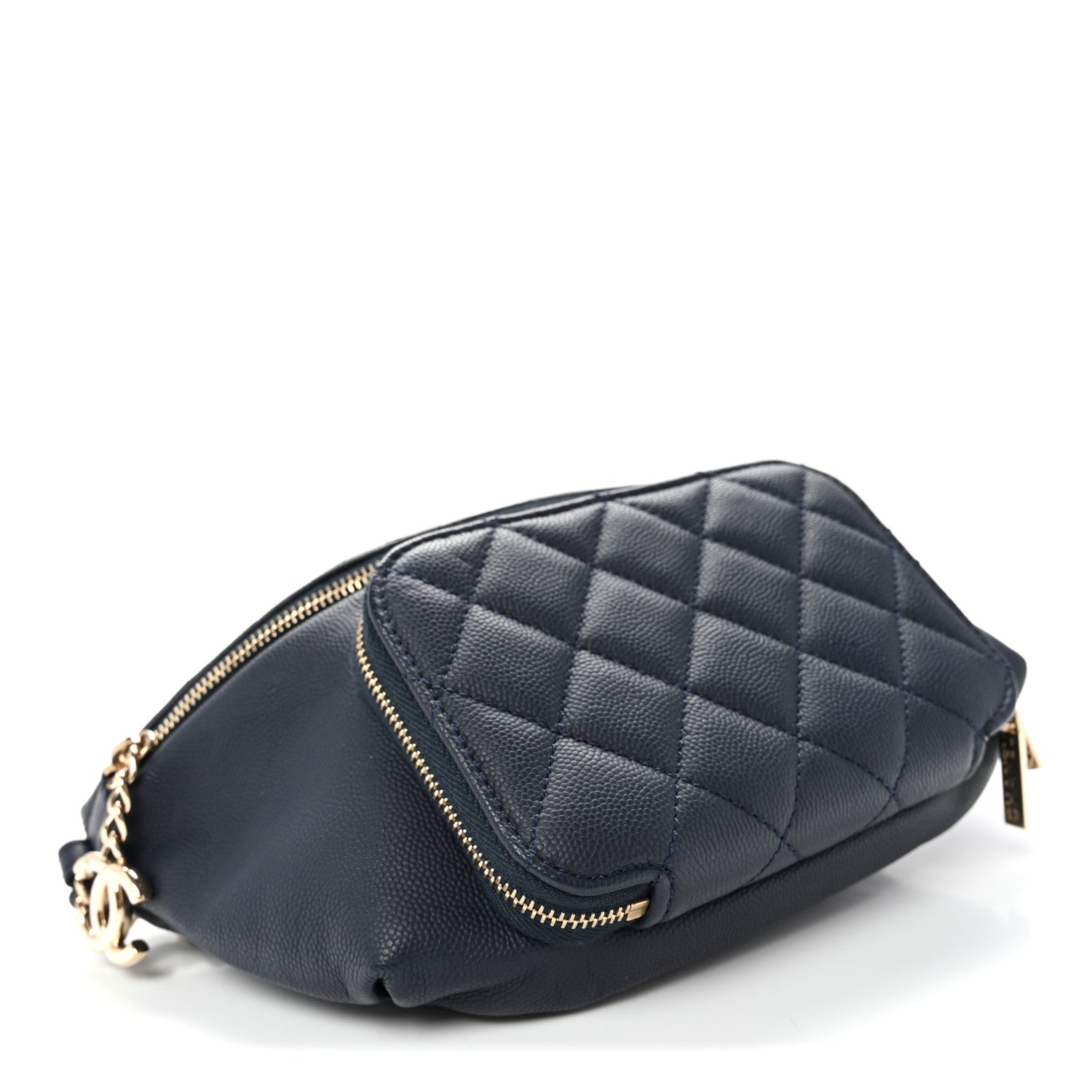 Chanel Caviar Quilted Business Affinity Waist Belt Bag Navy
