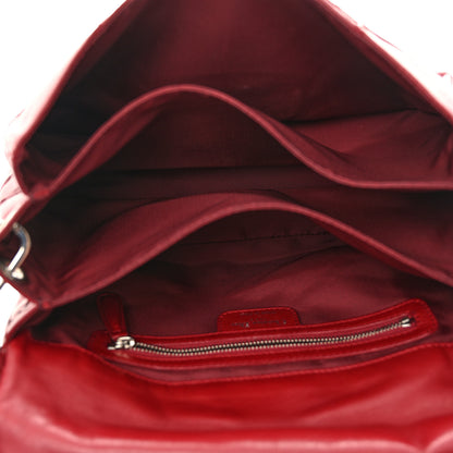 Christian Dior Lambskin Cannage Ruffle New Lock Flap Red 5 of 12