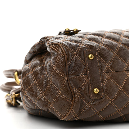Marc Jacobs Calfskin Quilted Stam Brown 8 of 10
