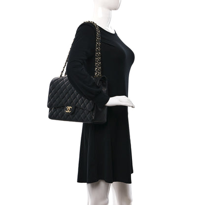 Chanel Caviar Quilted Maxi Double Flap Black 2 of 9