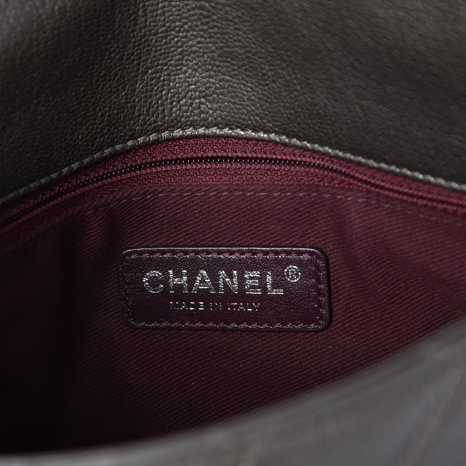 Chanel Metallic Goatskin Quilted Chain Handle Flap Pewter 6 of 7