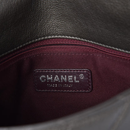 Chanel Metallic Goatskin Quilted Chain Handle Flap Pewter 6 of 7