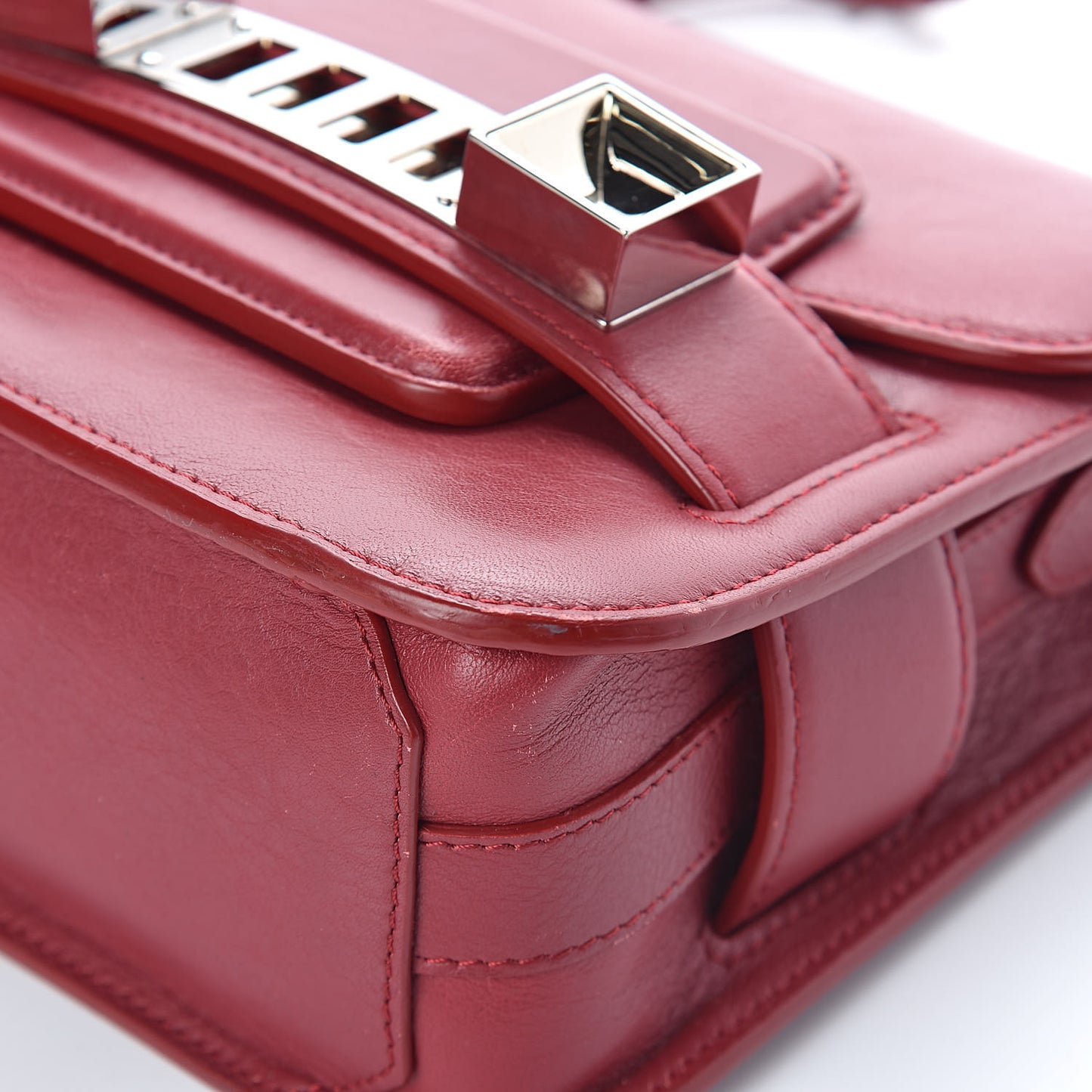 Calfskin PS11 Tiny Shoulder Bag Crimson