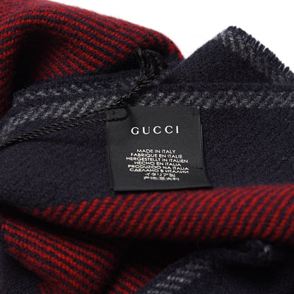 Gucci Wool Web Navas Scarf Blue Red 5 of 5