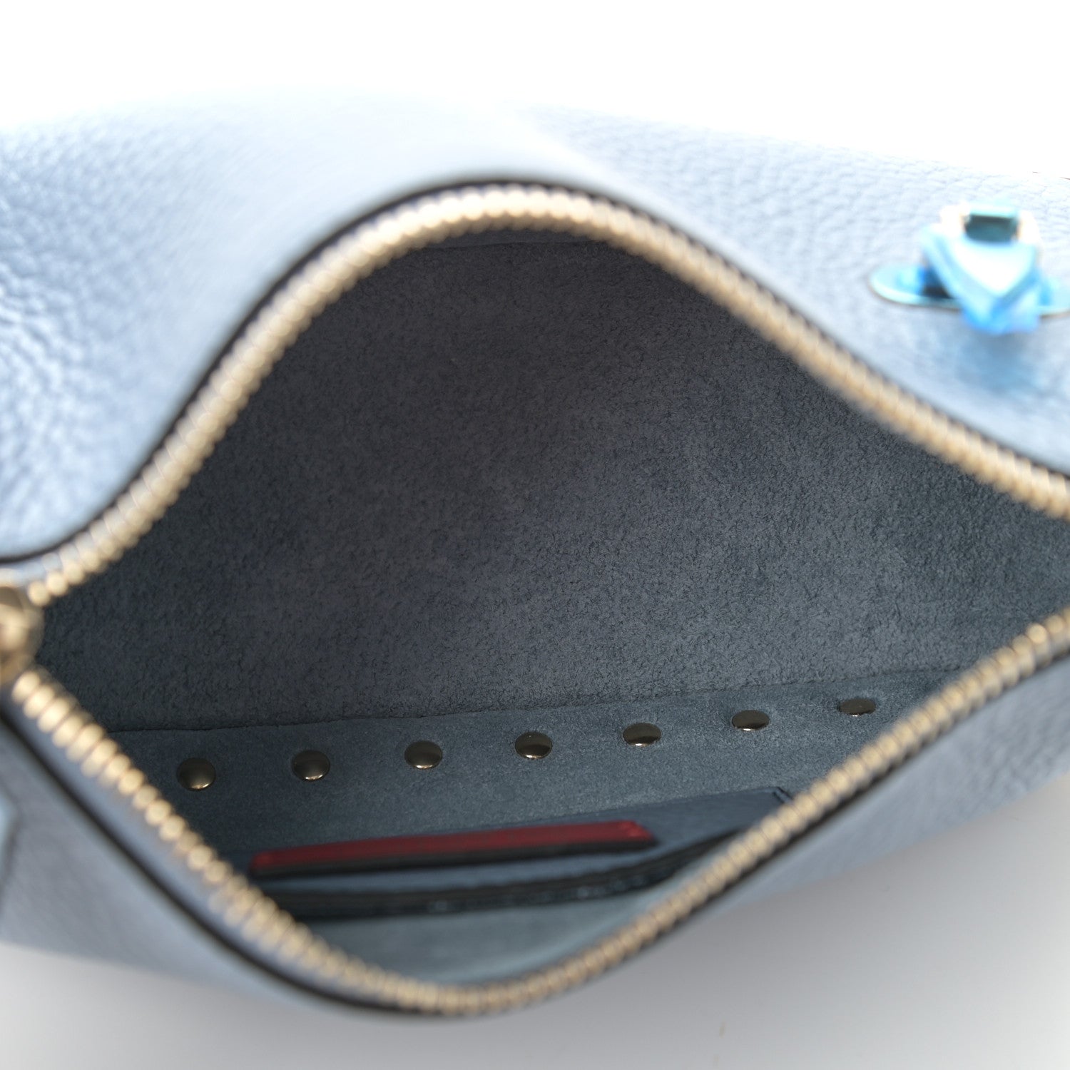 Valentino Garavani Pebbled Calfskin Small Rockstud Flip Lock Shoulder Bag Niagara 5 of 7